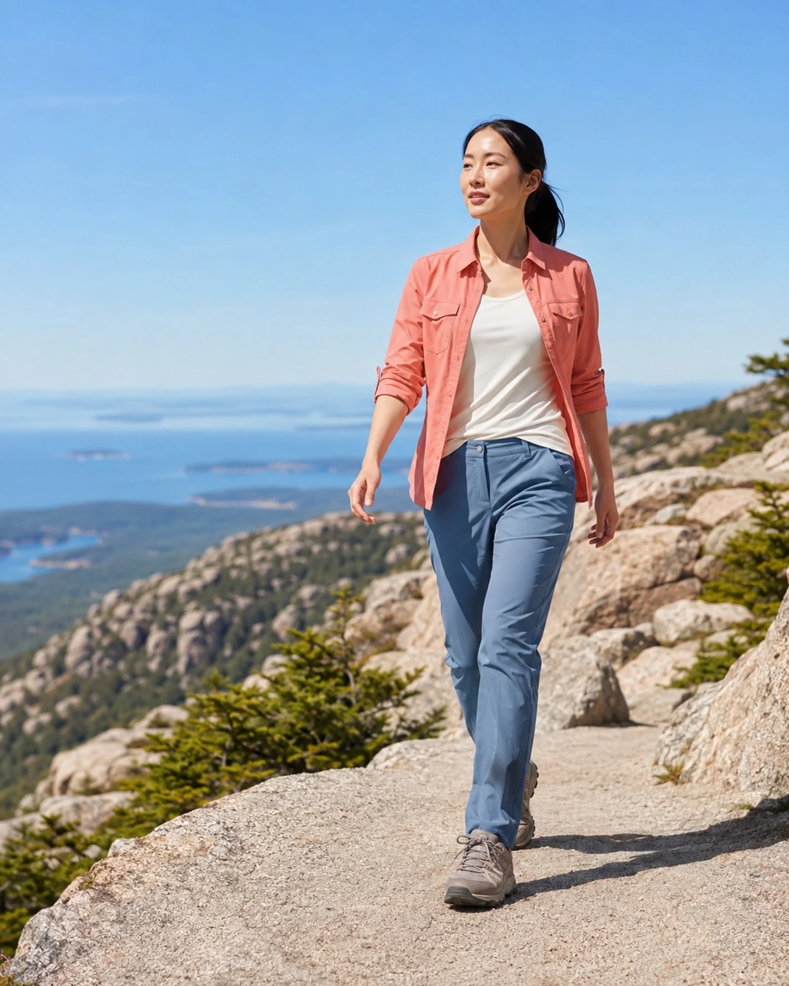 Woman wearing GOPAK technical activewear outdoors